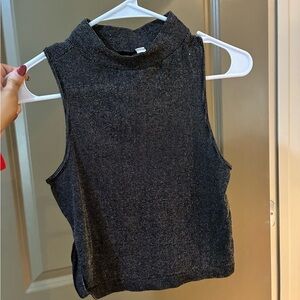 By Together Black Metallic Knit Top